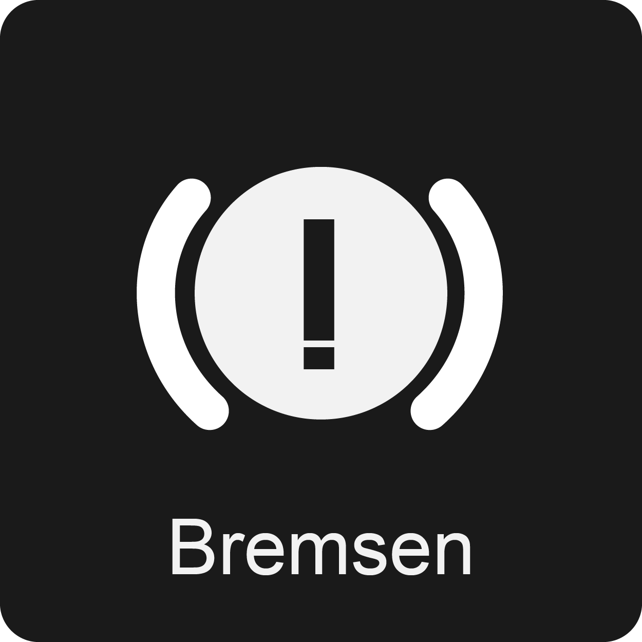 Symbol bremsenprüfung elektromobil